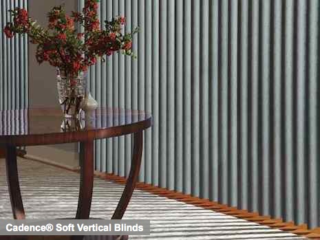 Cadence® Soft Vertical Blinds enhance your traditional decor.